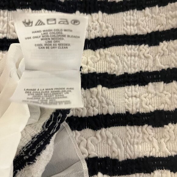 Anthropologie Postage Stamp Top Striped Tunic blue white S - Picture 6 of 7